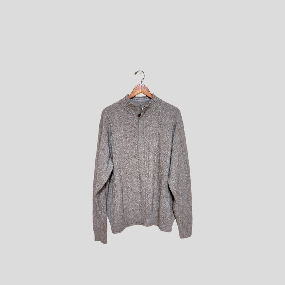 Peter Millar Men’s Sweater Size 2X Brown Long Sleeve Cashmere Blend Pull Over - Picture 2 of 8